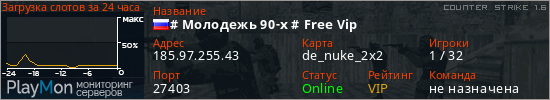 баннер для сервера cs. # Молодежь 90-х # Free Vip