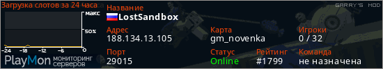 баннер для сервера garrysmod. LostSandbox