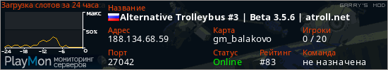 баннер для сервера garrysmod. Alternative Trolleybus #3 | Beta 3.5.6 | atroll.net