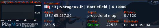 баннер для сервера rust. [ FR ] Norageux.fr | Battlefield | X 10000