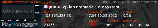 баннер для сервера cod4. [KRCGLV]Clan PromodX | VIP System