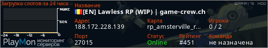 баннер для сервера garrysmod. [EN] Lawless RP (WIP) | game-crew.ch