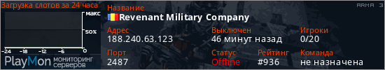 баннер для сервера arma3. Revenant Military Company