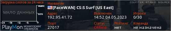 баннер для сервера css. [FaceWAN] CS:S Surf [US East]