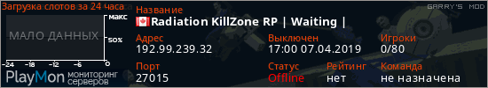 баннер для сервера garrysmod. Radiation KillZone RP | Waiting |