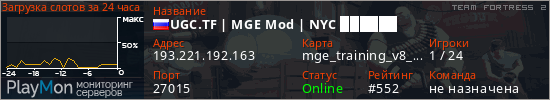баннер для сервера tf2. UGC.TF | MGE Mod | NYC ██████