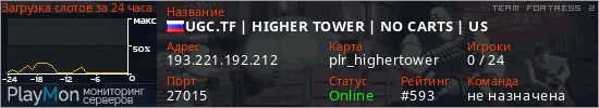 баннер для сервера tf2. UGC.TF | HIGHER TOWER | NO CARTS | US