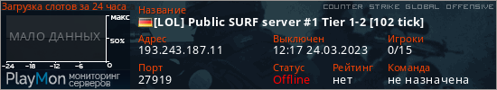 баннер для сервера csgo. [LOL] Public SURF server #1 Tier 1-2 [102 tick]