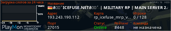 баннер для сервера garrysmod. 🔴ICEFUSE.NET🔴 | MILITARY RP | MAIN SERVER 2.0 |