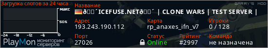 баннер для сервера garrysmod. 🔴ICEFUSE.NET🔴 | CLONE WARS | TEST SERVER |