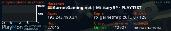 баннер для сервера garrysmod. GarnetGaming.net | MilitaryRP - PLAYTEST