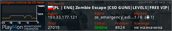 баннер для сервера cs. [PL | ENG] Zombie Escape [CSO GUNS|LEVELS|FREE VIP|MISSIONS|DOUBLE XP]