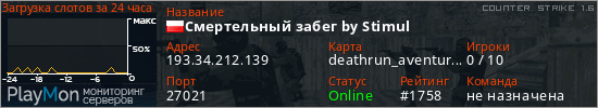 баннер для сервера cs. Смертельный забег by Stimul