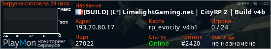 баннер для сервера garrysmod. [BUILD] [L&sup2;] LimelightGaming.net | CityRP 2 | Build v4b1