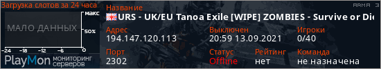 баннер для сервера arma3. URS - UK/EU Tanoa Exile [WIPE] ZOMBIES - Survive or Die! Get of