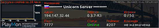баннер для сервера crmp. &bull;&bull;&bull;&bull;&bull;&bull;&bull;&bull;&bull; Unicorn Server &bull;&bull;&bull;&bull;&bull;&bull;&bull;&bull;&bull;