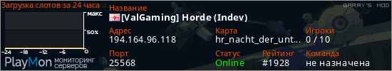 баннер для сервера garrysmod. [ValGaming] Horde (Indev)