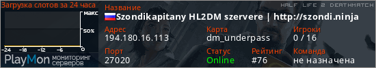 баннер для сервера hl2dm. Szondikapitany HL2DM szervere | http://szondi.ninja