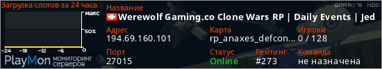 баннер для сервера garrysmod. Werewolf Gaming.co Clone Wars RP | Daily Events | Jedi