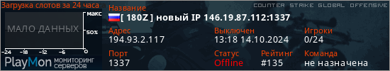 баннер для сервера csgo. [ 180Z ] новый IP 146.19.87.112:1337