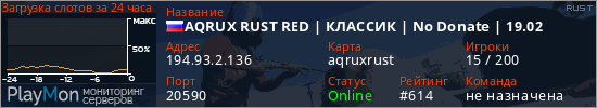 баннер для сервера rust. AQRUX RUST RED | КЛАССИК | No Donate | 19.02