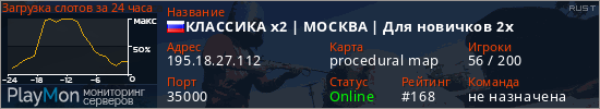 баннер для сервера rust. КЛАССИКА x2 | МОСКВА | Для новичков 2x