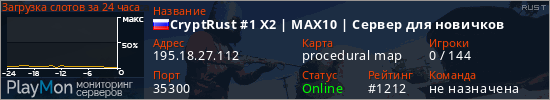 баннер для сервера rust. CryptRust #1 X2 | MAX10 | Сервер для новичков