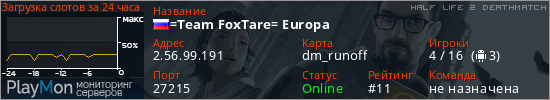 баннер для сервера hl2dm. =Team FoxTare= Europa