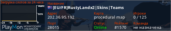 баннер для сервера rust. [EU/FR]RustyLandx2|Skins|Teams