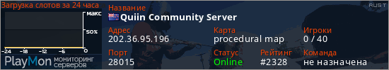 баннер для сервера rust. Quiin Community Server