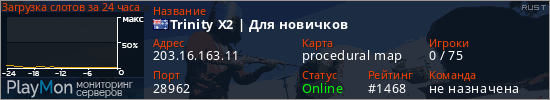 баннер для сервера rust. Trinity X2 | Для новичков