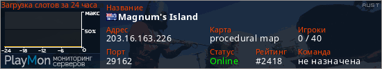 баннер для сервера rust. Magnum's Island