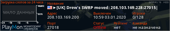баннер для сервера garrysmod. ►[UK] Drew's SWRP moved: 208.103.169.228:27015|