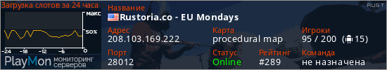 баннер для сервера rust. Rustoria.co - EU Mondays