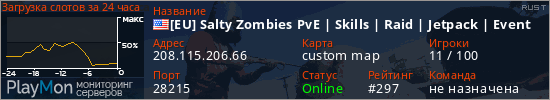 баннер для сервера rust. [EU] Salty Zombies PvE | Skills | Raid | Jetpack | Event