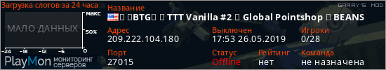 баннер для сервера garrysmod. ➥ 『BTG』 ✦ TTT Vanilla #2 ✦ Global Pointshop ✦ BEANS