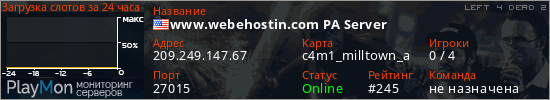 баннер для сервера l4d2. www.webehostin.com PA Server