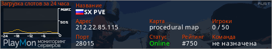 баннер для сервера rust. SX PVE