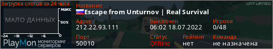 баннер для сервера unturned. Escape from Unturnov | Real Survival