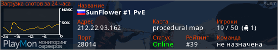 баннер для сервера rust. SunFlower #1 PvE