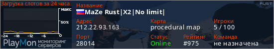 баннер для сервера rust. MaZe Rust|X2|No limit|