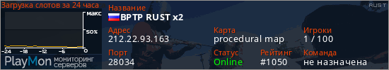 баннер для сервера rust. BPTP RUST x2