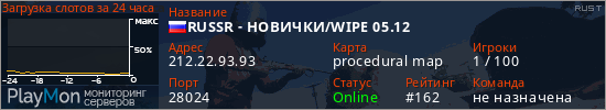 баннер для сервера rust. RUSSR - НОВИЧКИ/WIPE 03.12