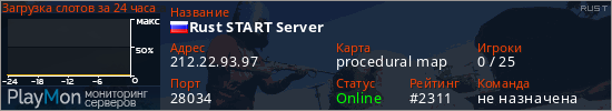 баннер для сервера rust. Rust START Server