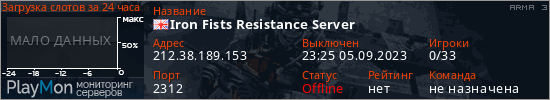баннер для сервера arma3. Iron Fists Resistance Server