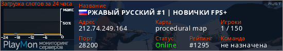 баннер для сервера rust. РЖАВЫЙ РУССКИЙ #1 | НОВИЧКИ FPS+