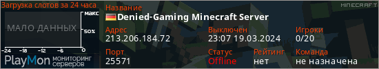баннер для сервера minecraft. Denied-Gaming Minecraft Server