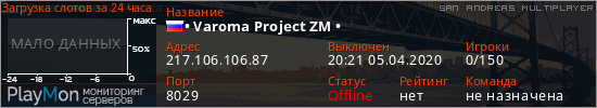 баннер для сервера samp. • Varoma Project ZM •