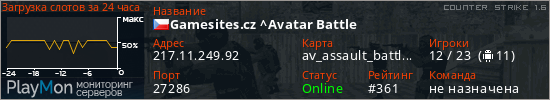 баннер для сервера cs. Gamesites.cz ^Avatar Battle