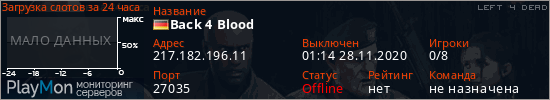 баннер для сервера l4d. Back 4 Blood